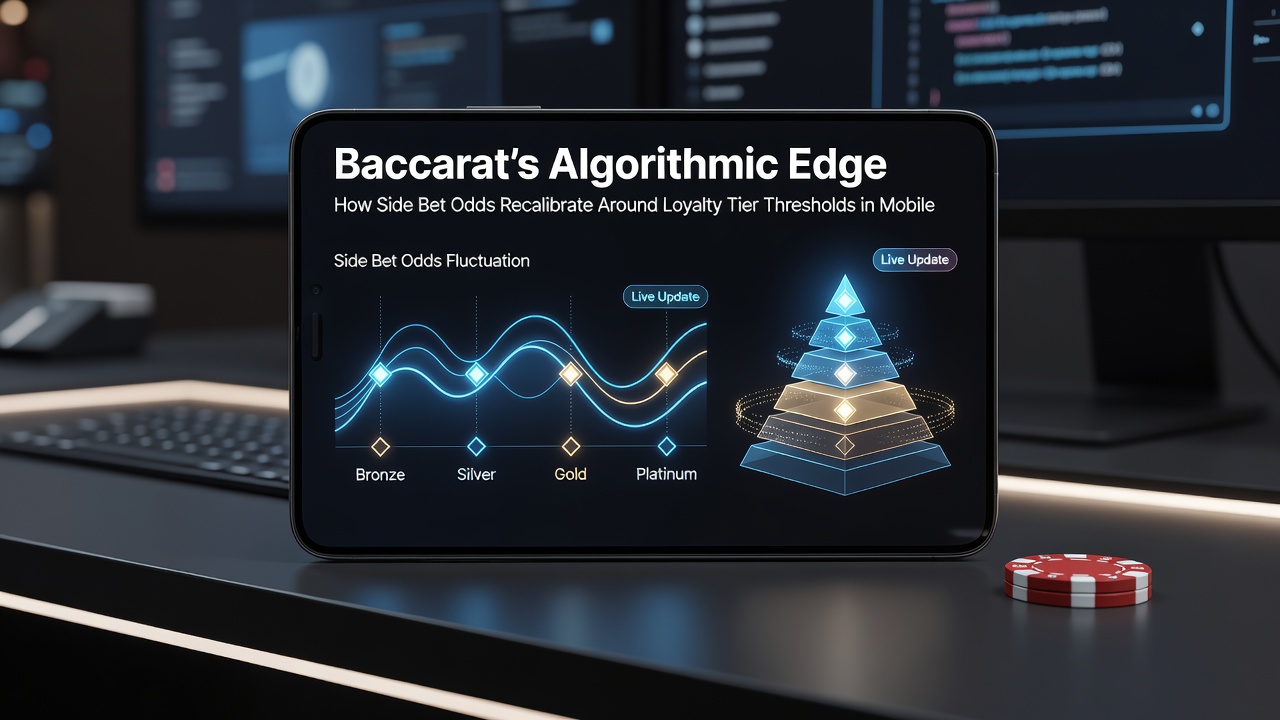 Graph illustrating side bet odds changes at loyalty tier boundaries in crypto baccarat apps