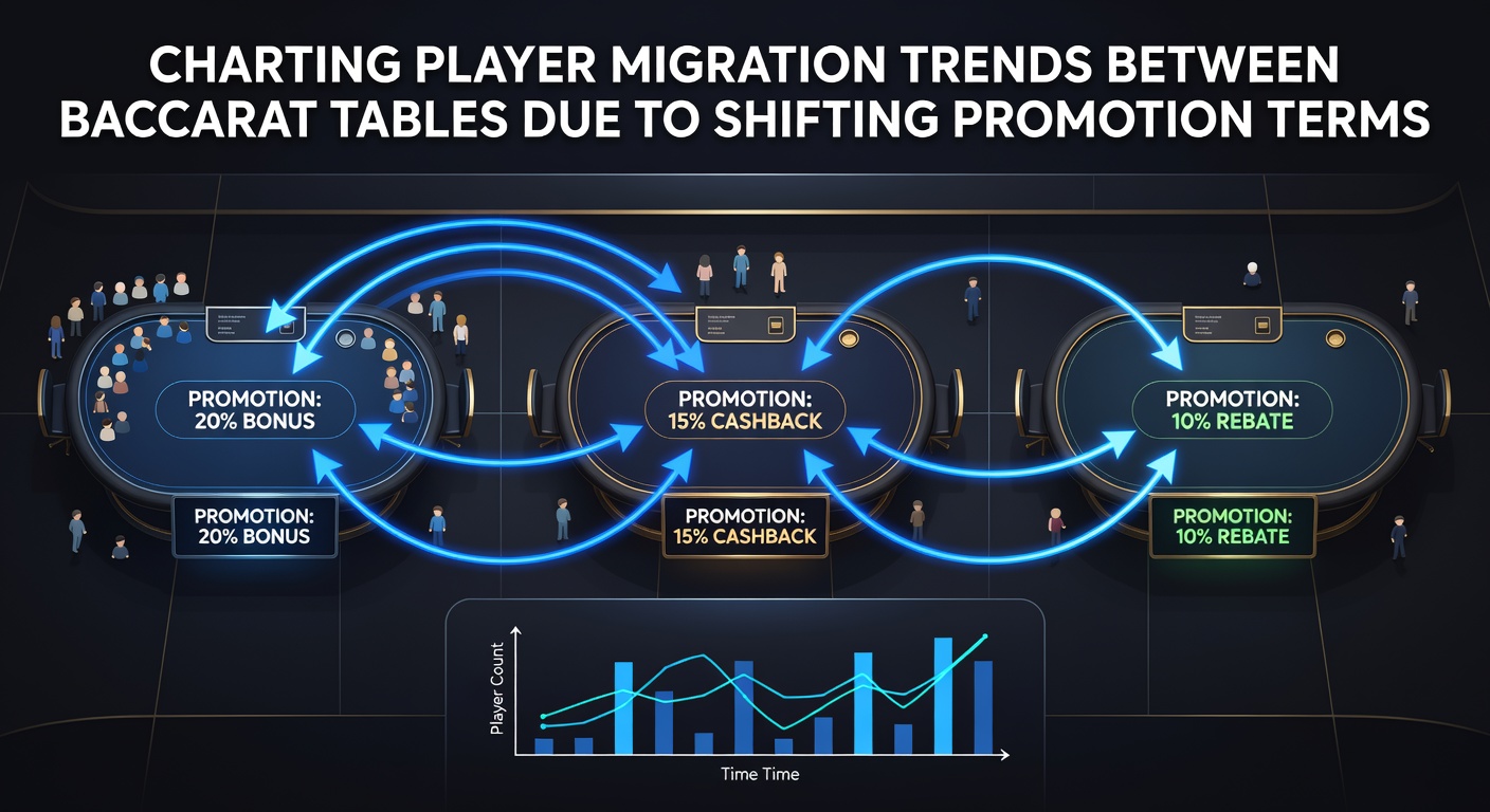 Baccarat players observing table promotions and shifting between live dealer setups at a casino floor