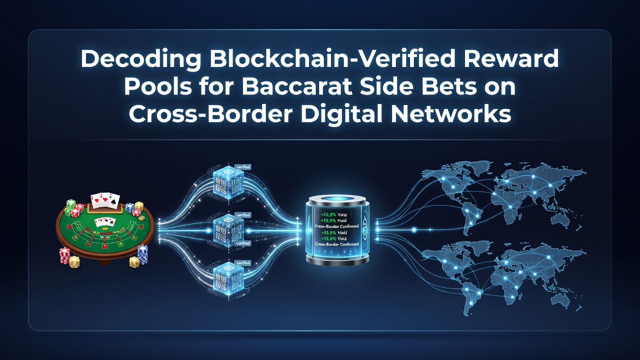 Blockchain network visualization showing verified reward pools connected across digital casino platforms