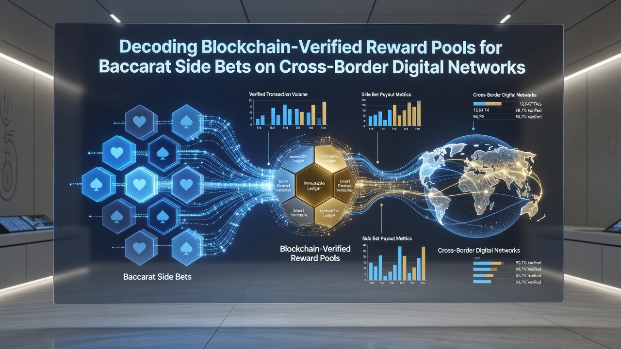 Digital interface displaying real-time baccarat side bet reward pool verification on a blockchain explorer