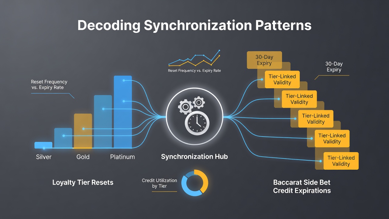 Analytics dashboard displaying synchronized loyalty reset dates and baccarat credit expiration timelines