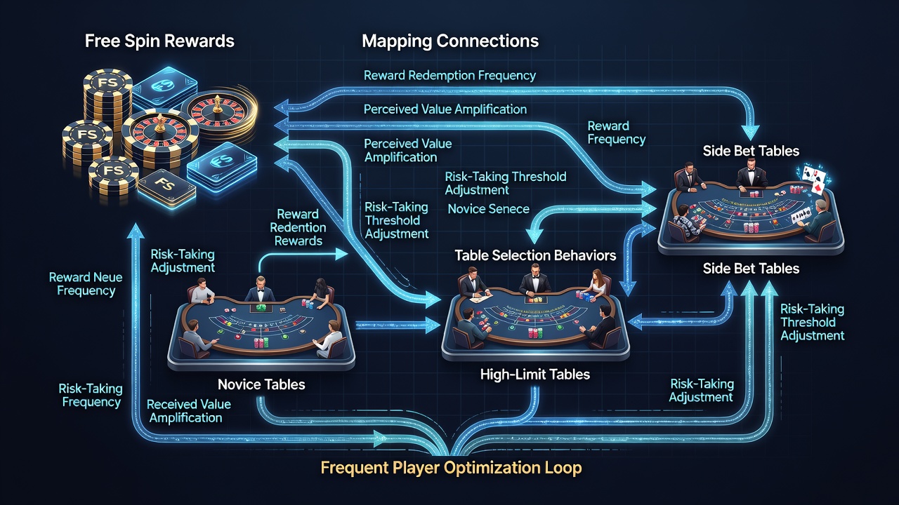 Data visualization charts illustrating baccarat player migration trends linked to free spin reward activations across online casino networks