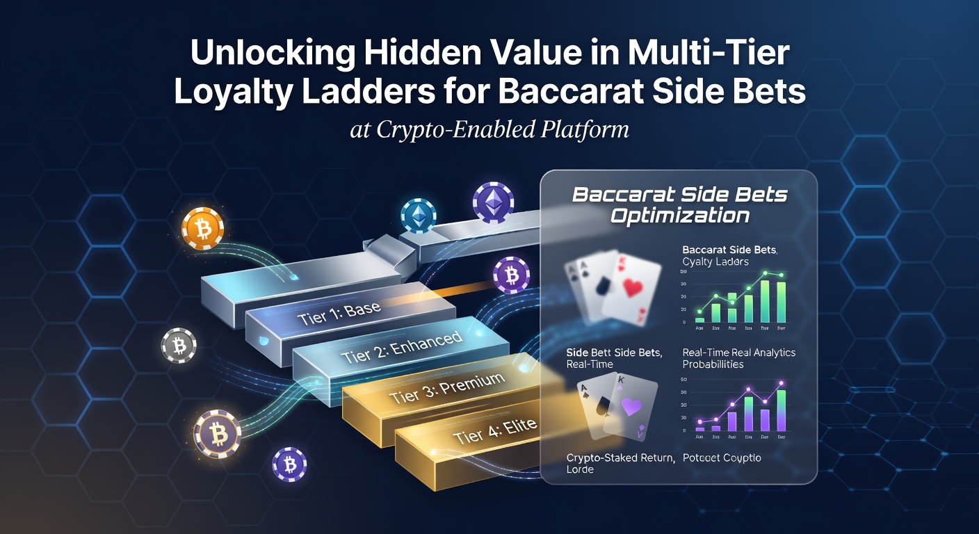 Player dashboard illustrating tier progression and side bet point multipliers at a crypto baccarat table